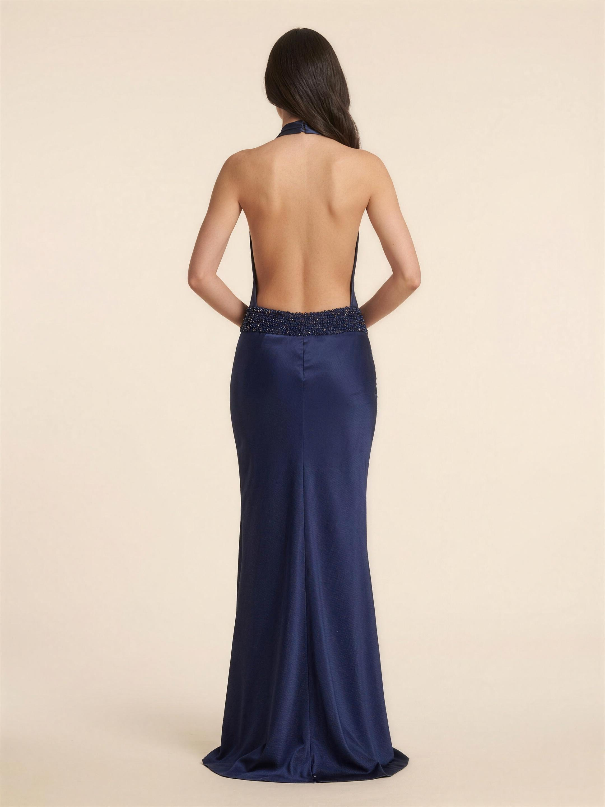 JULISSA | AQUA MAXI DRESS - Navy
