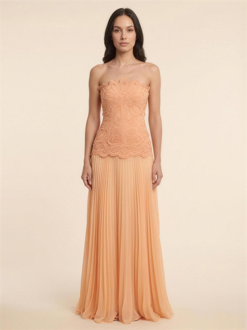 ANGELINA | BOHO MAXI DRESS - Soft Peach