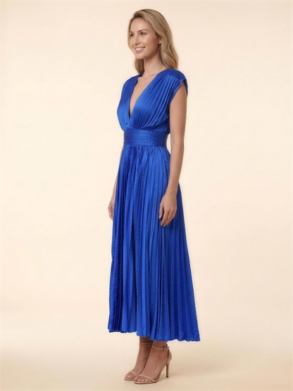 LEXI | COCKTAIL MIDI DRESS - Blue