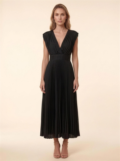 LEXI | COCKTAIL MIDI DRESS - Black