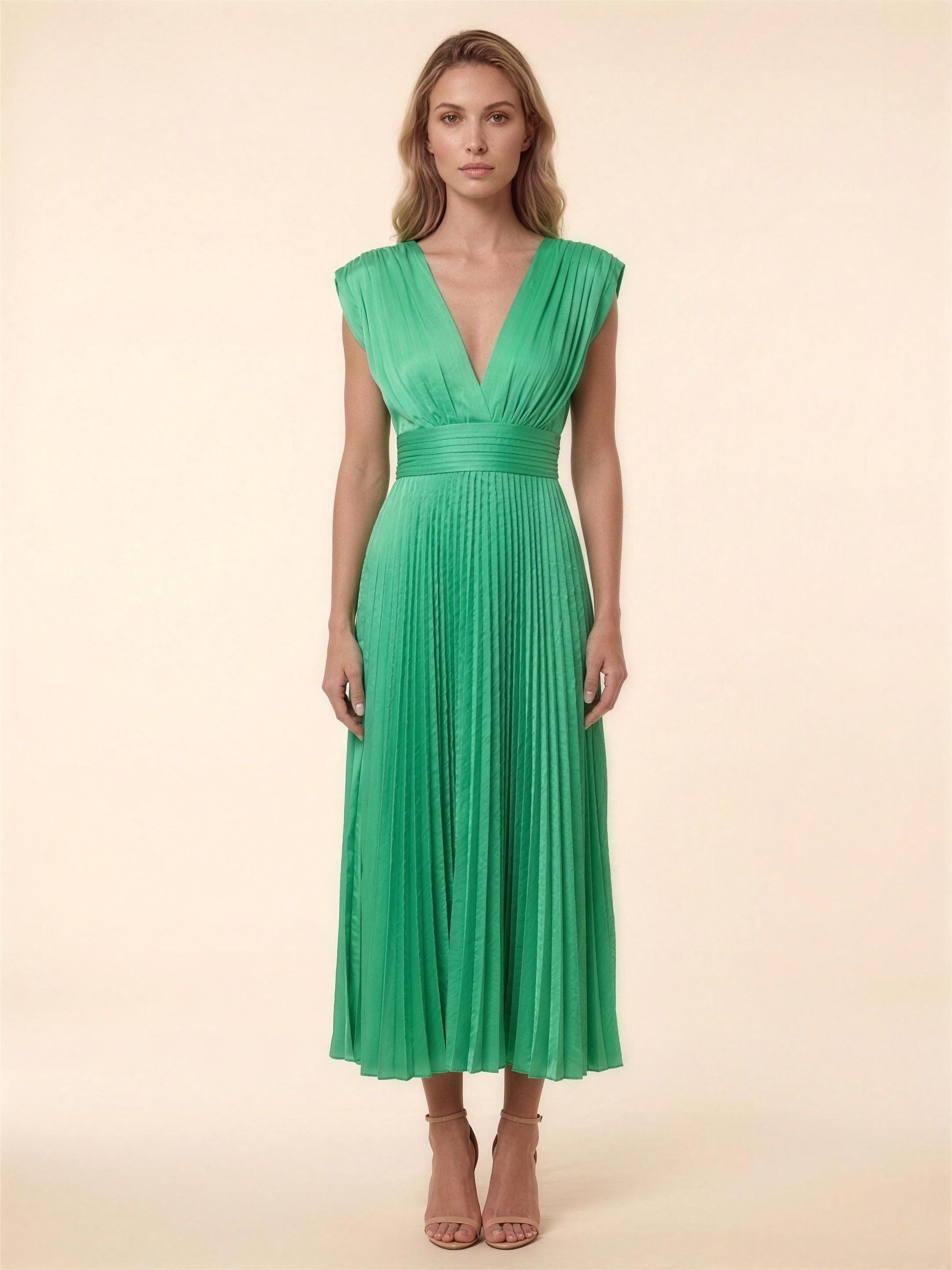 LEXI | COCKTAIL MIDI DRESS - Green