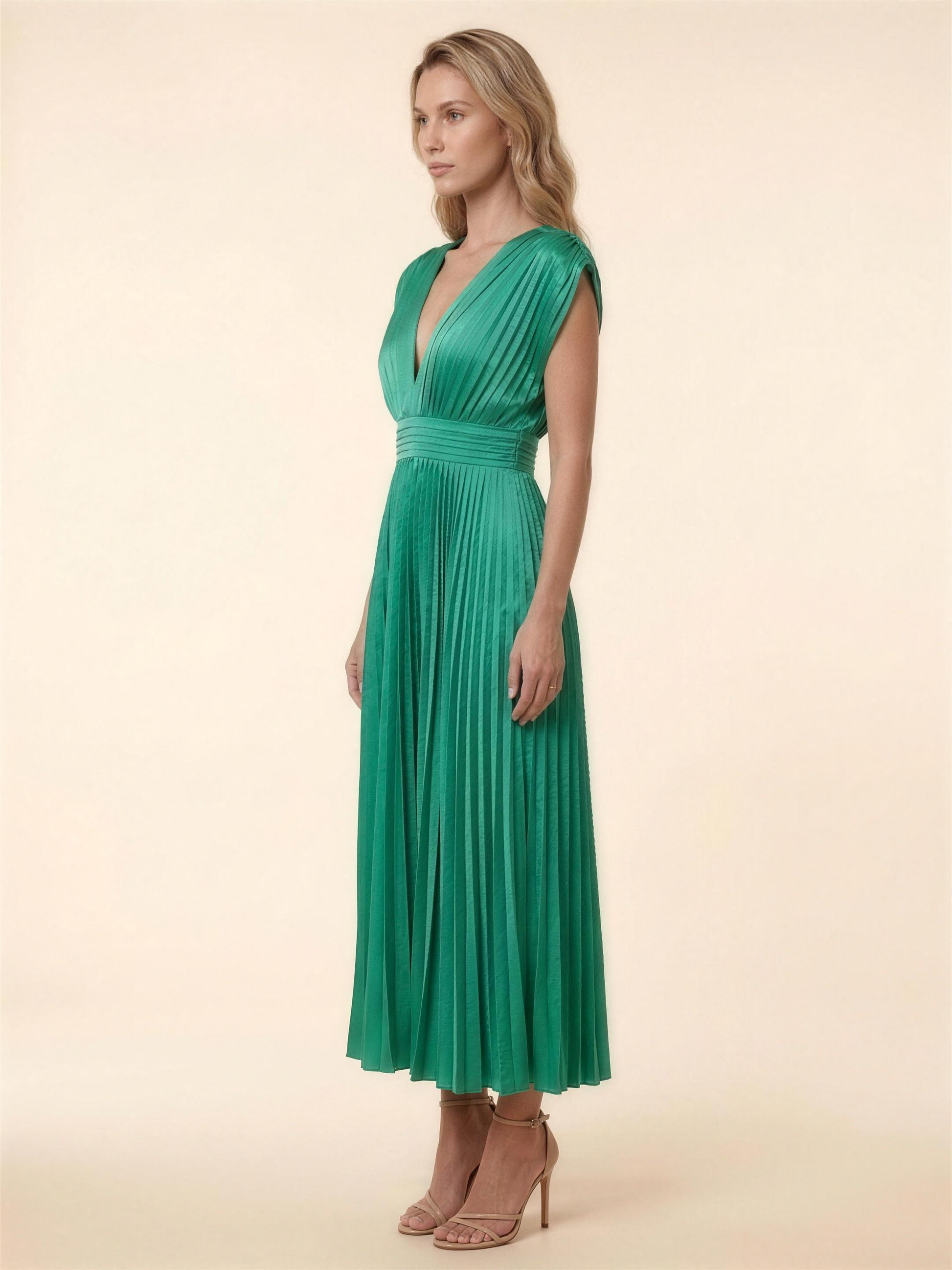 LEXI | COCKTAIL MIDI DRESS - Green