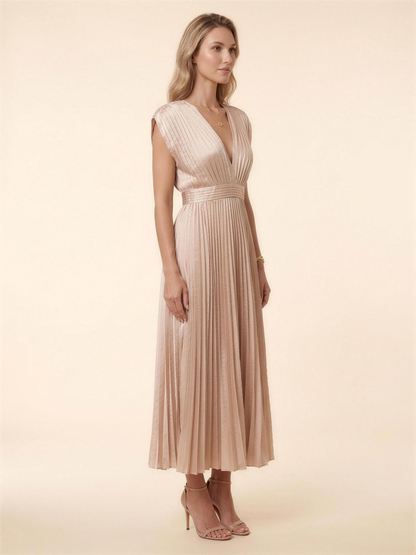 LEXI | COCKTAIL MIDI DRESS - Champagne