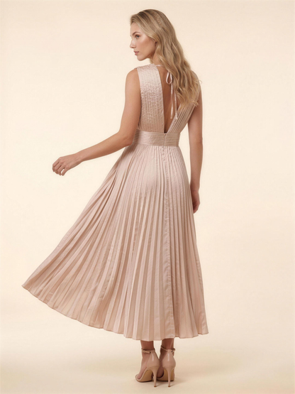 LEXI | COCKTAIL MIDI DRESS - Champagne