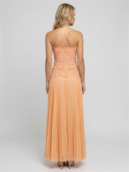 AILEEN | COCKTAIL MAXI DRESS - Peach