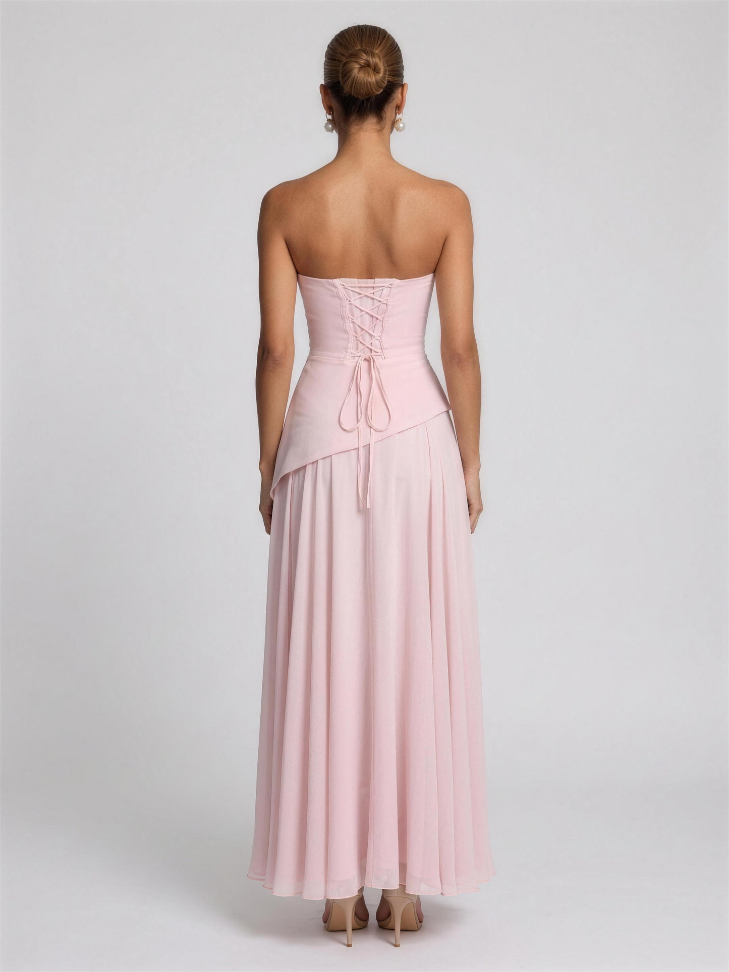 POLLY | STRAPLESS MAXI DRESS - Blush