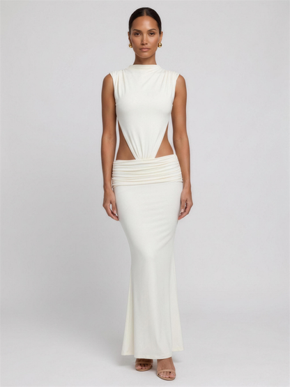 LUISA | PINAFORE MAXI DRESS - Ivory