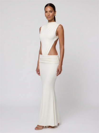 LUISA | PINAFORE MAXI DRESS - Ivory