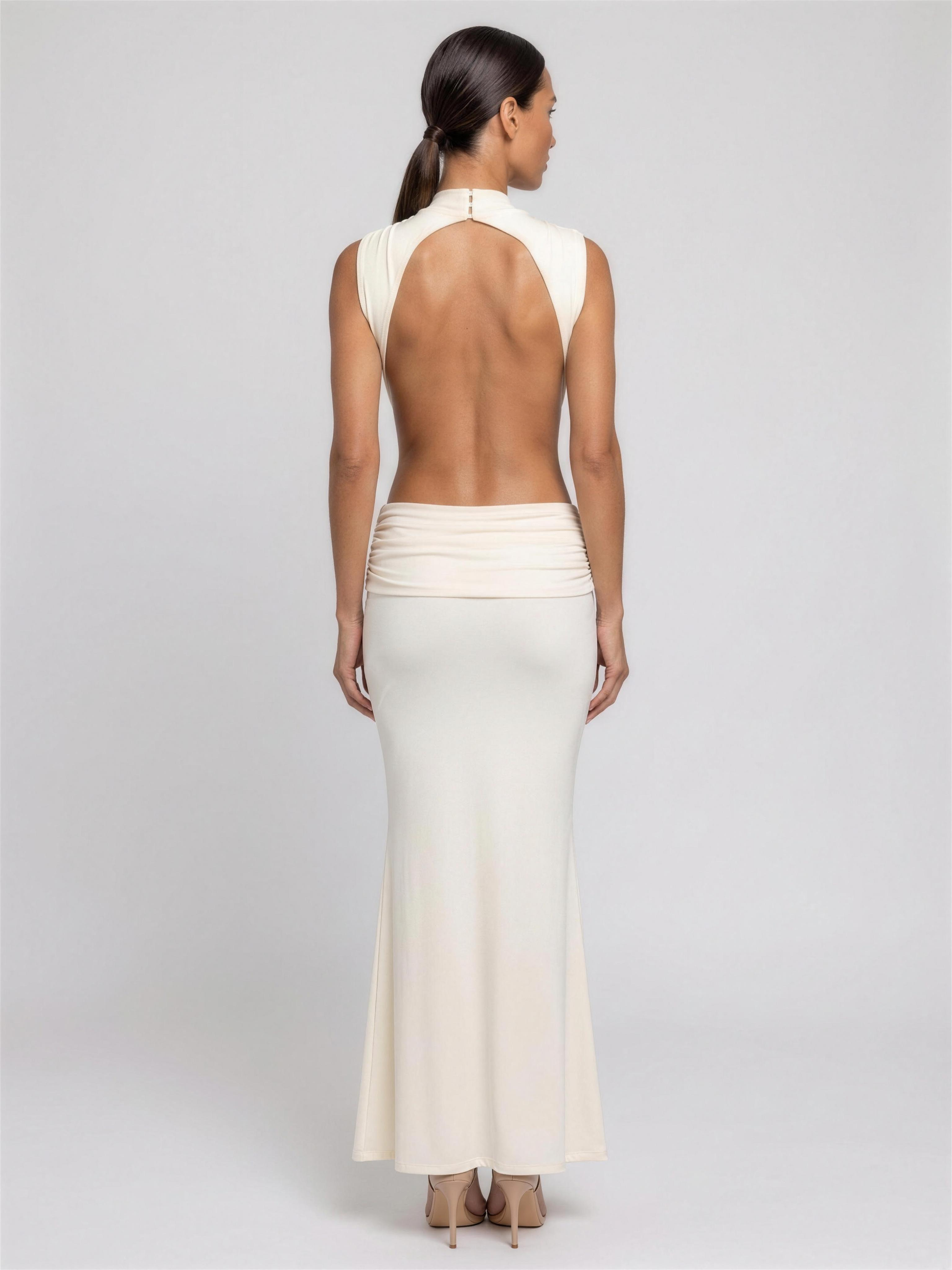 LUISA | PINAFORE MAXI DRESS - Ivory