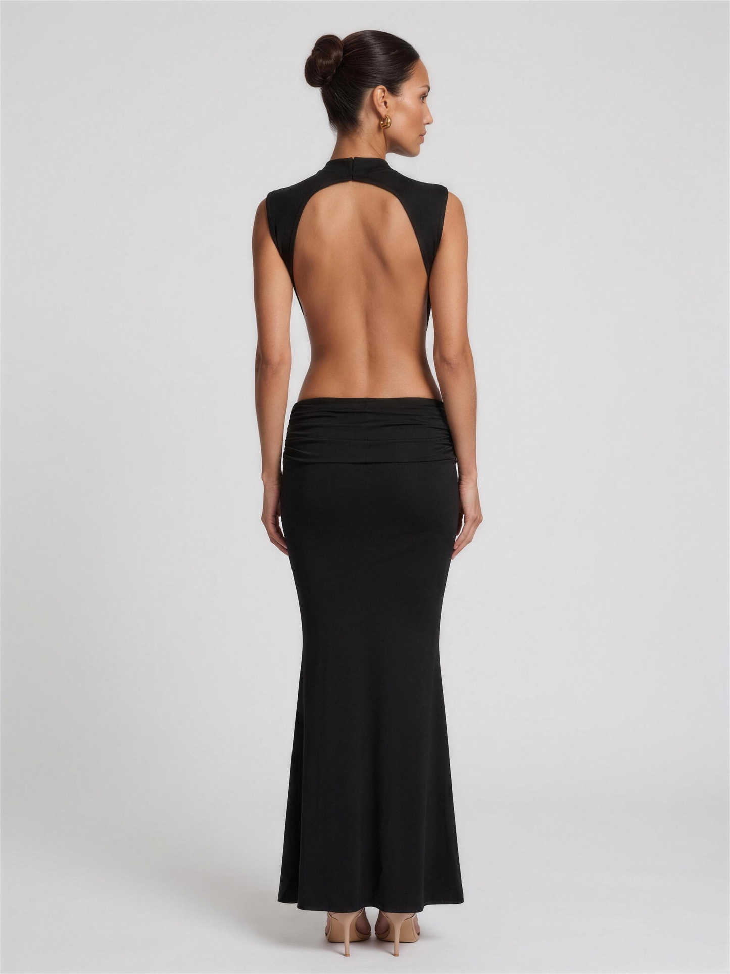 LUISA | PINAFORE MAXI DRESS - Black