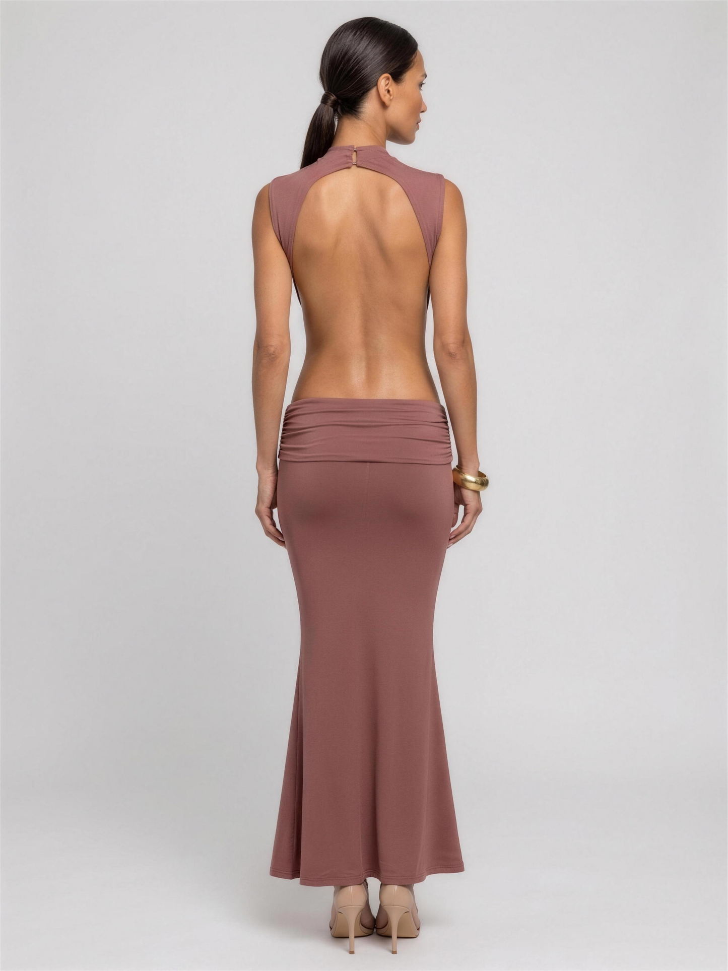 LUISA | PINAFORE MAXI DRESS - Rose
