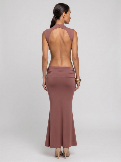 LUISA | PINAFORE MAXI DRESS - Rose