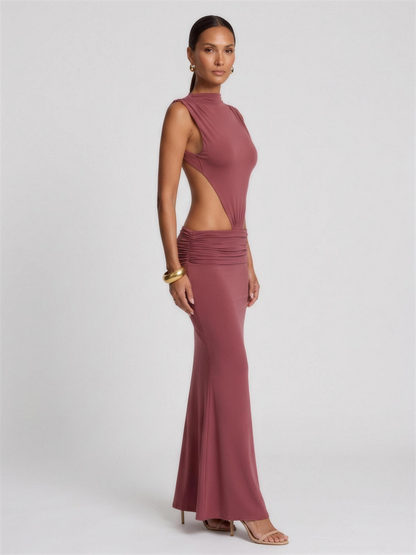 LUISA | PINAFORE MAXI DRESS - Rose
