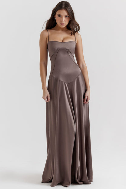 ANABELLA | LACE UP MAXI DRESS