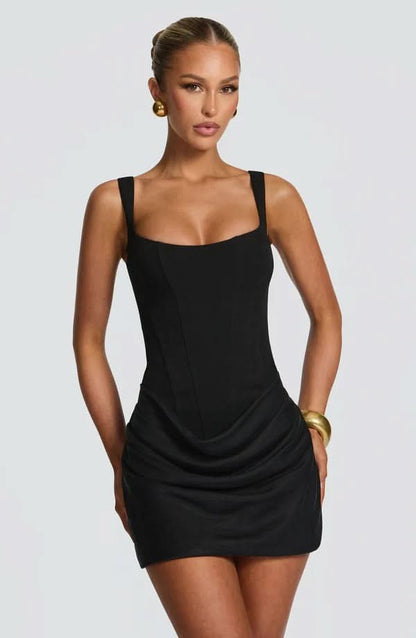 Women's Cocktail Square Neck Ruched Mini Bodycon Dress - product image 6