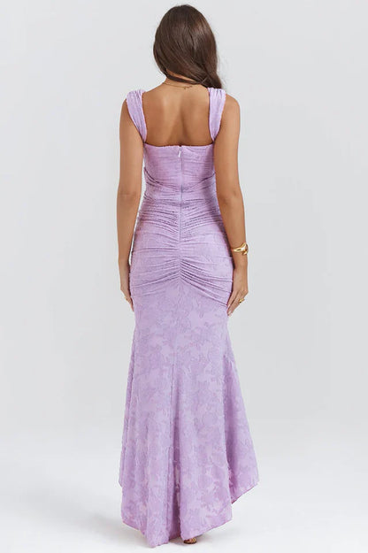 NUMIDA | SQUARE NECK CORSET MAXI DRESS