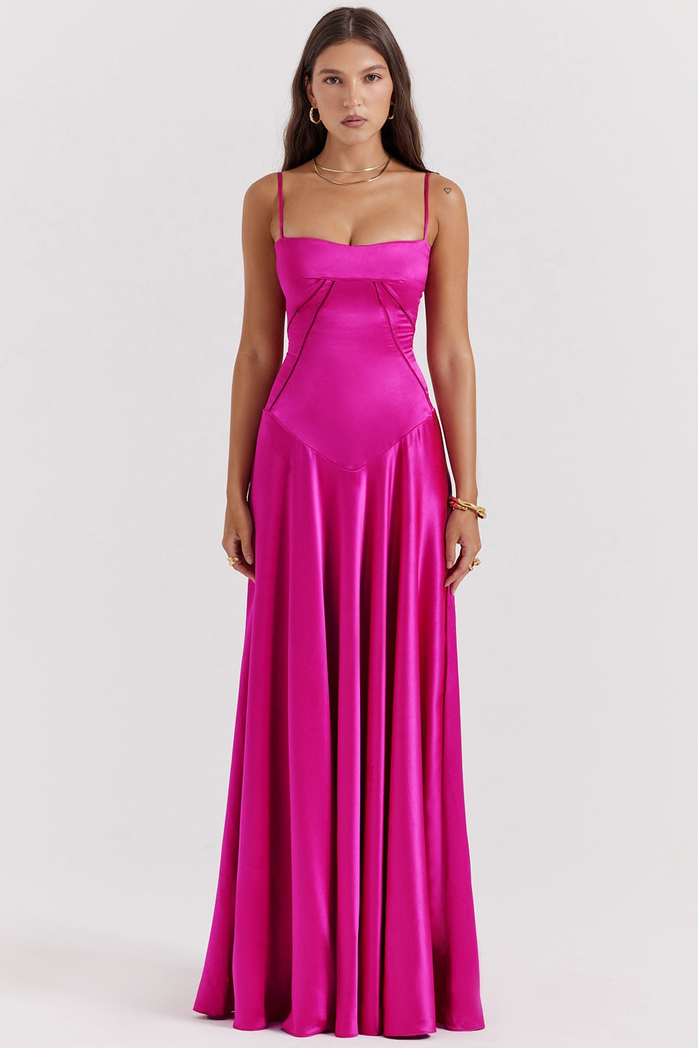ANABELLA | LACE UP MAXI DRESS