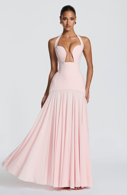 JADA | MESH PLUNGE MAXI DRESS