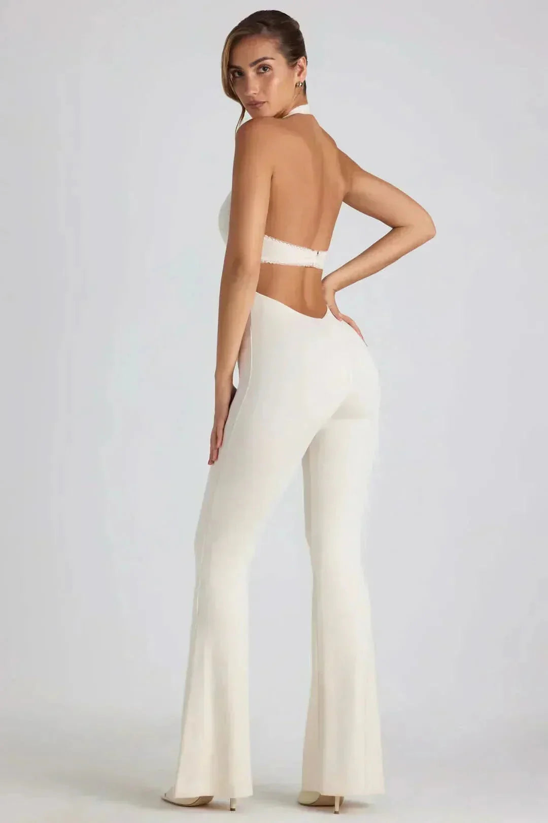 JOY | HALTER BACKLESS MAXI JUMPSUIT - Sienna