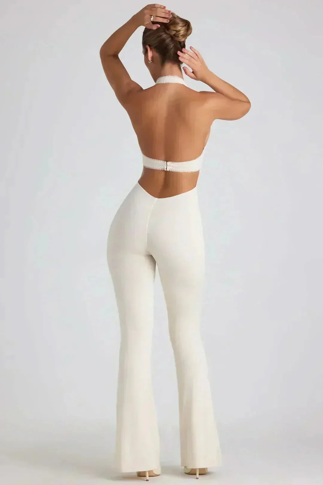 JOY | HALTER BACKLESS MAXI JUMPSUIT - Sienna