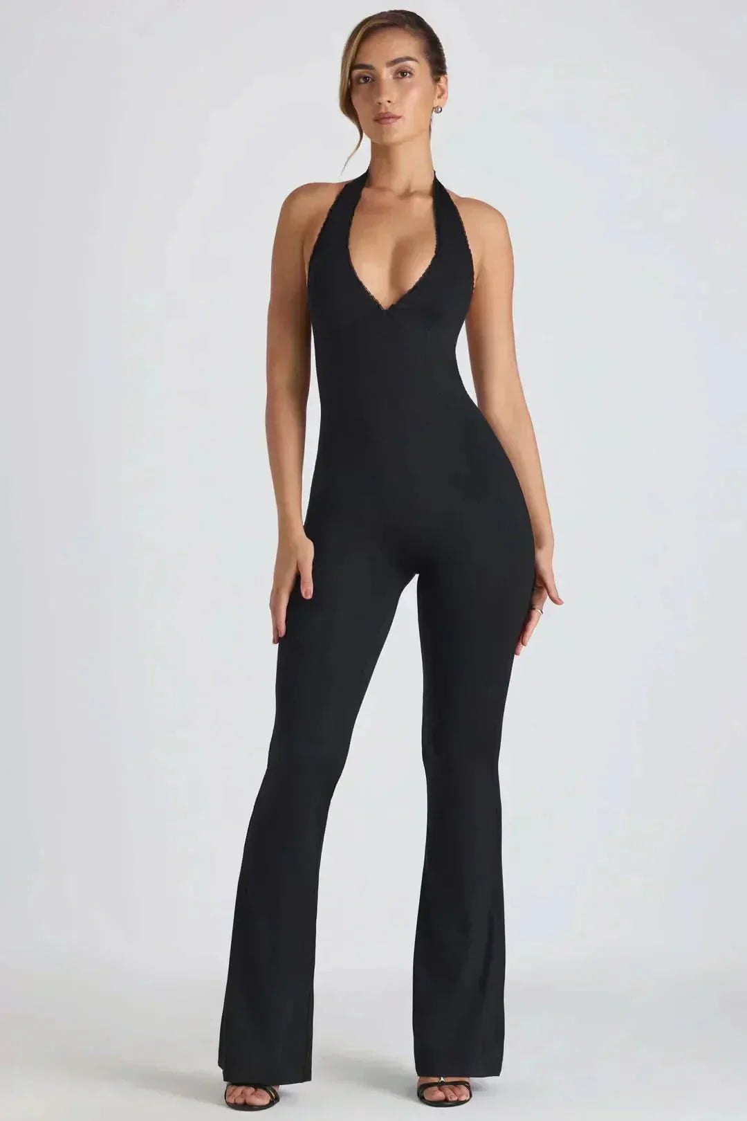 JOY | HALTER BACKLESS MAXI JUMPSUIT - Sienna