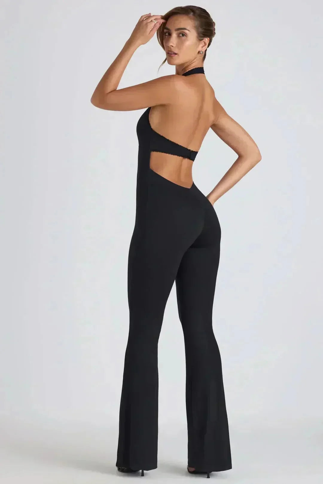 JOY | HALTER BACKLESS MAXI JUMPSUIT - Sienna