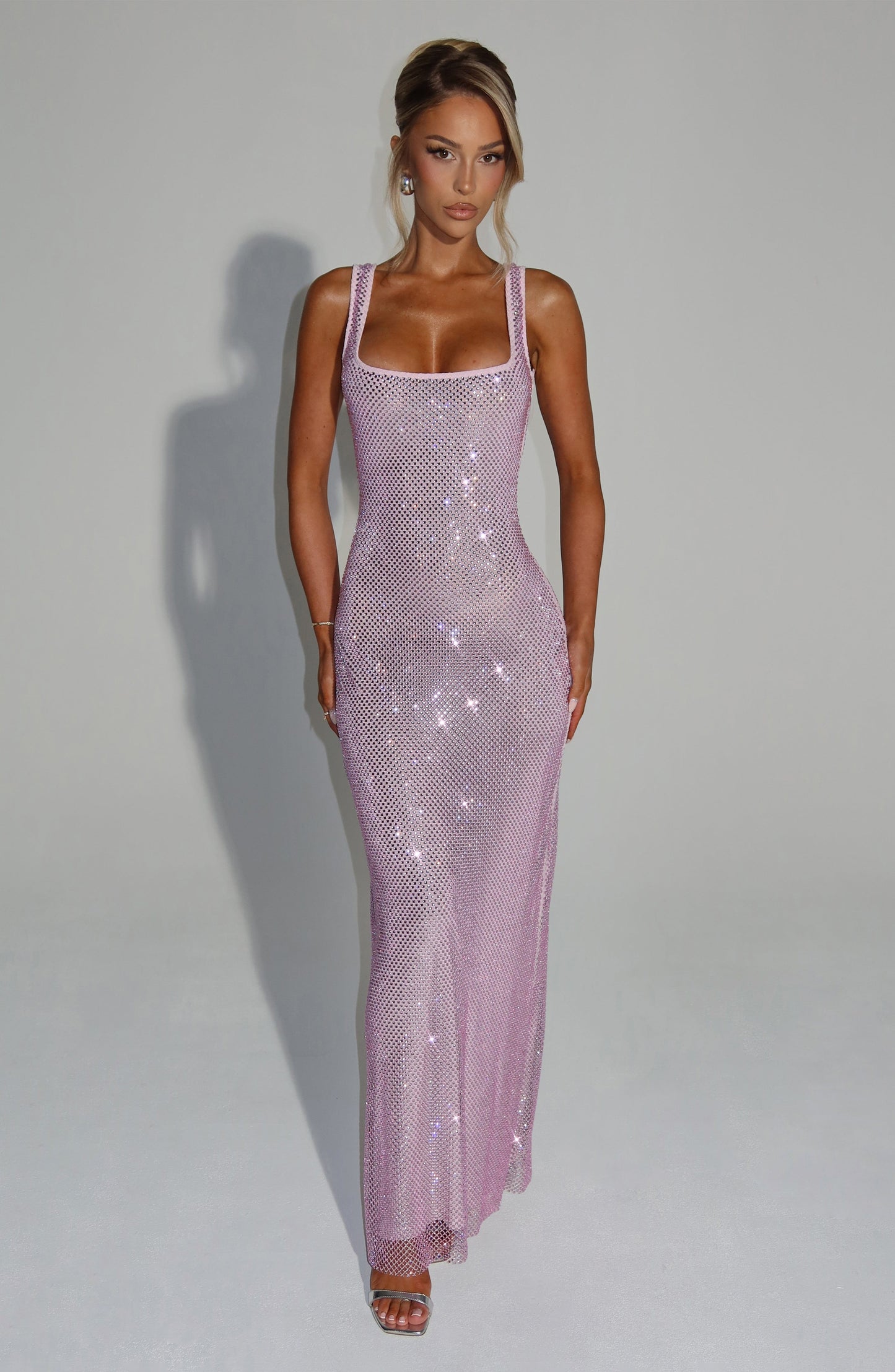 LILLIE | BOHO MAXI DRESS - Pink, front