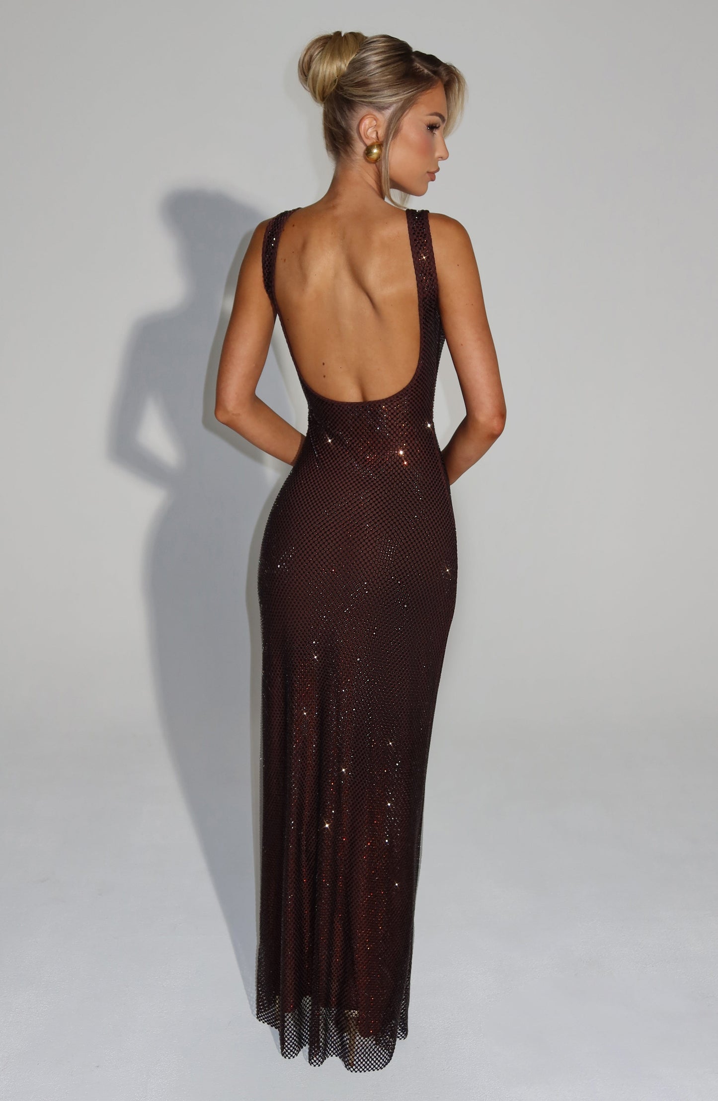 LILLIE | BOHO MAXI DRESS - Brown, side