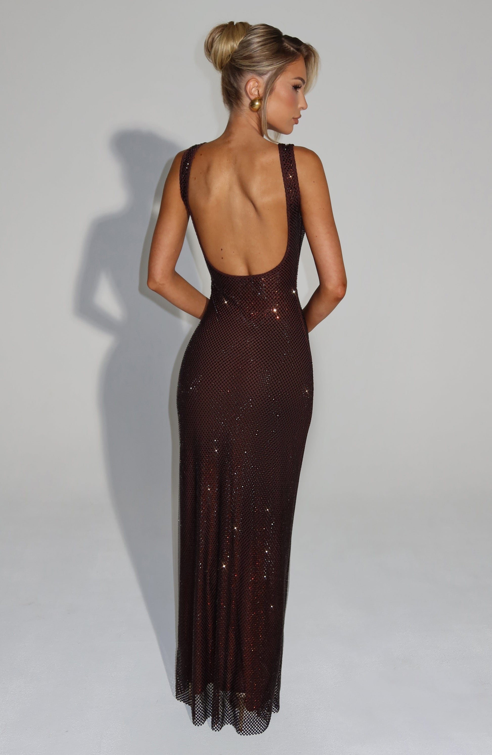 LILLIE | BOHO MAXI DRESS - Brown, side