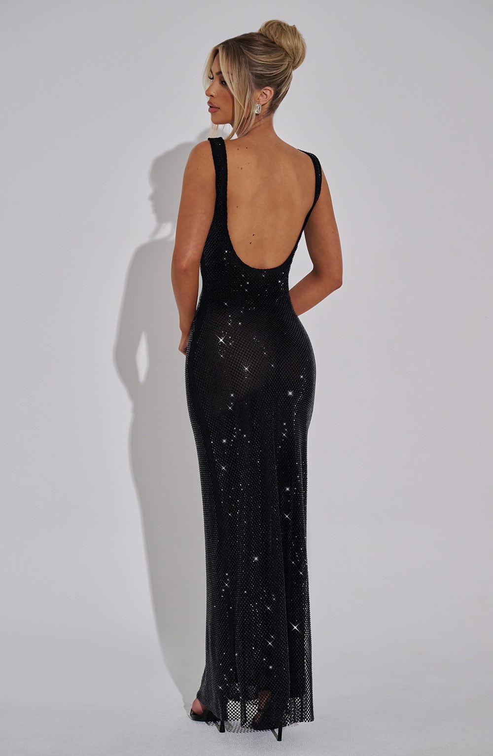 LILLIE | BOHO MAXI DRESS - Black, back