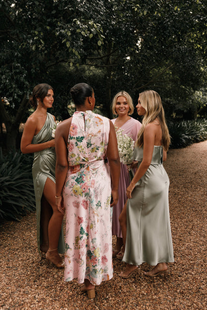 MARIANNE | FLORAL MIDI DRESS - Pink
