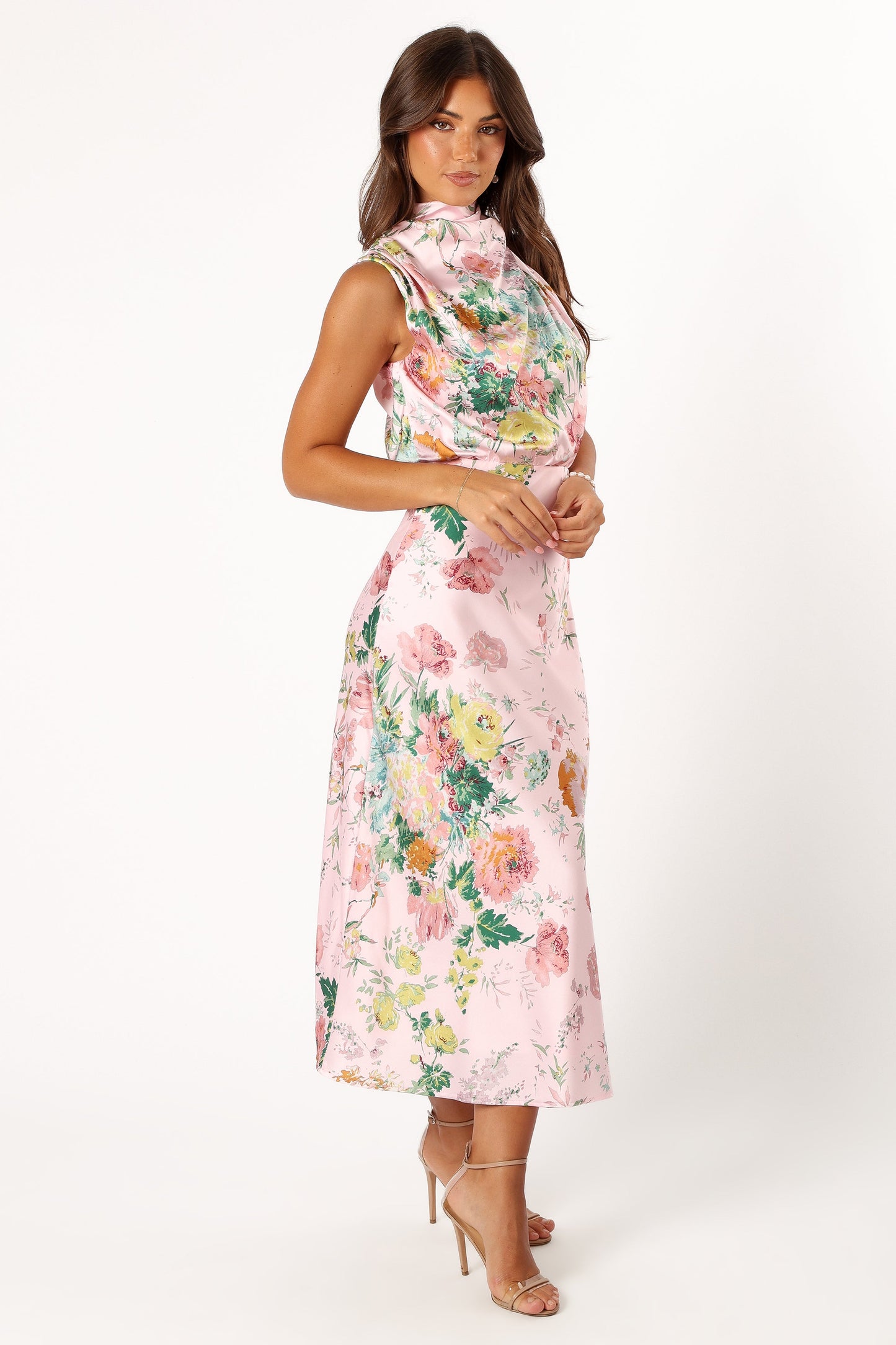 MARIANNE | FLORAL MIDI DRESS - Pink
