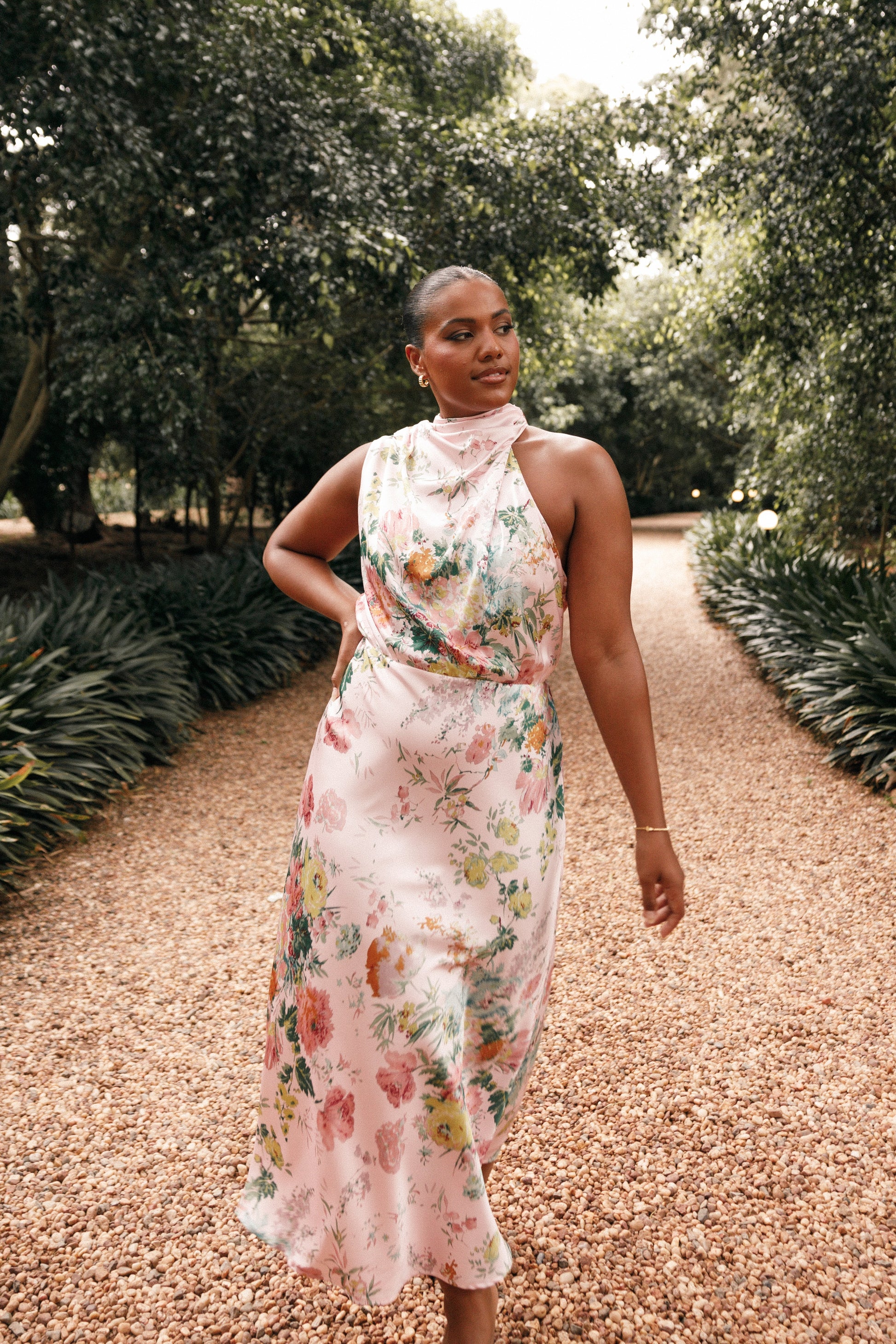 MARIANNE | FLORAL MIDI DRESS - Pink