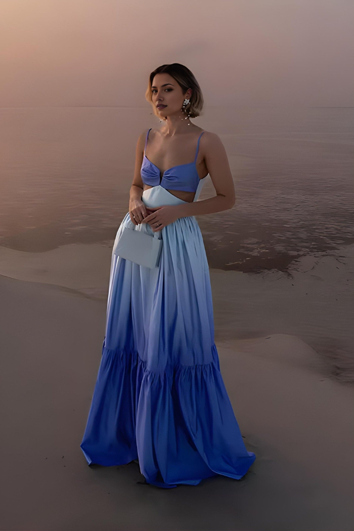 MOLLY | SWEETHEART MAXI DRESS - Blue