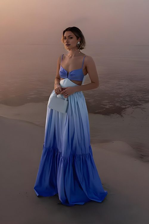 MOLLY | SWEETHEART MAXI DRESS - Blue