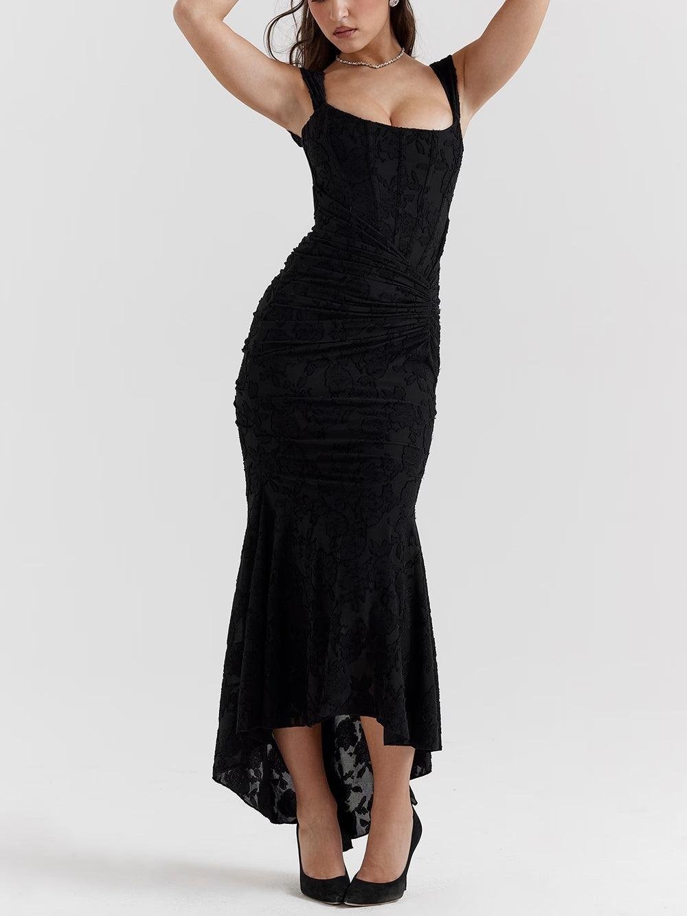 MARTINA | PROM MIDI DRESS - Black