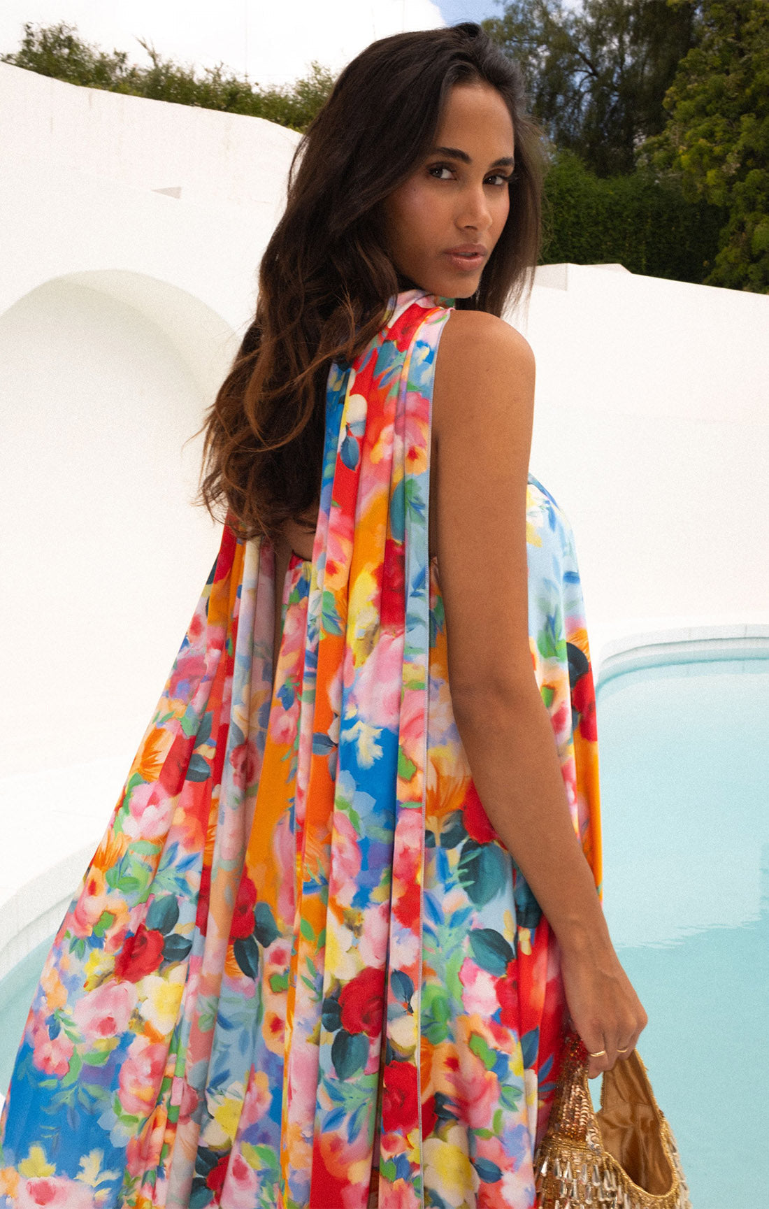 NATASHA | STRAPLESS FLORAL GOWN