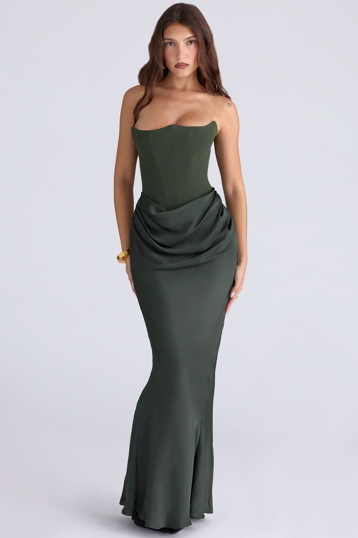 PARKER | GINGHAM MAXI DRESS - Green