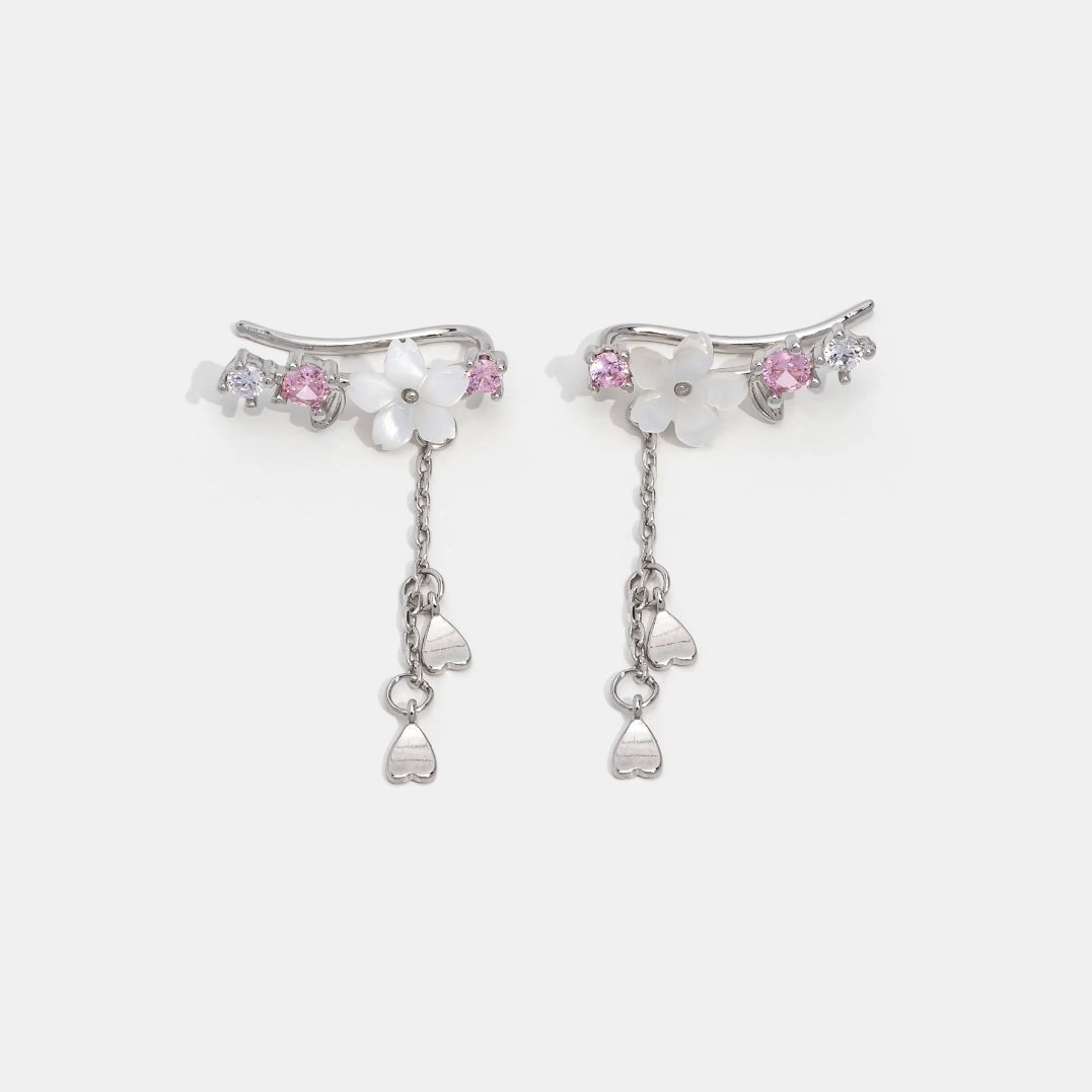 ADELIE | CHERRY BLOSSOM EARRINGS - Silver