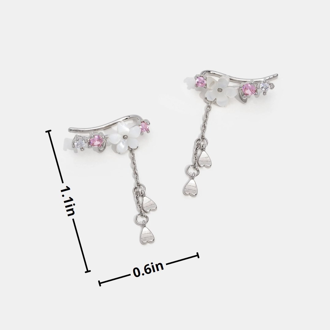 ADELIE | CHERRY BLOSSOM EARRINGS - Silver