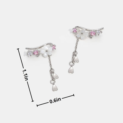 ADELIE | CHERRY BLOSSOM EARRINGS - Silver