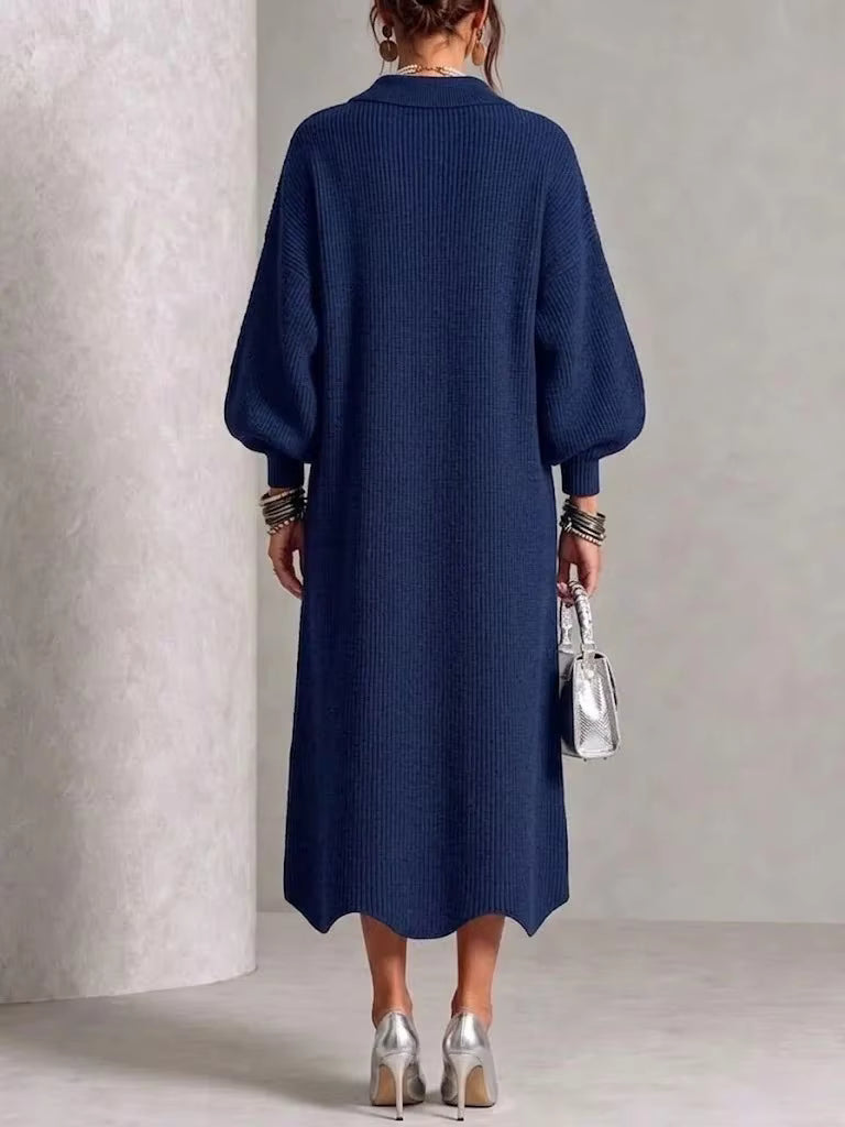 AELIANA | BUTTON-FRONT MIDI DRESS