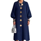 AELIANA | BUTTON-FRONT MIDI DRESS