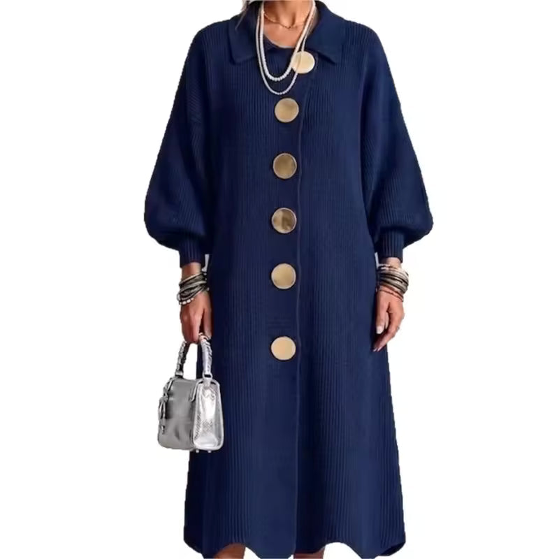 AELIANA | BUTTON-FRONT MIDI DRESS