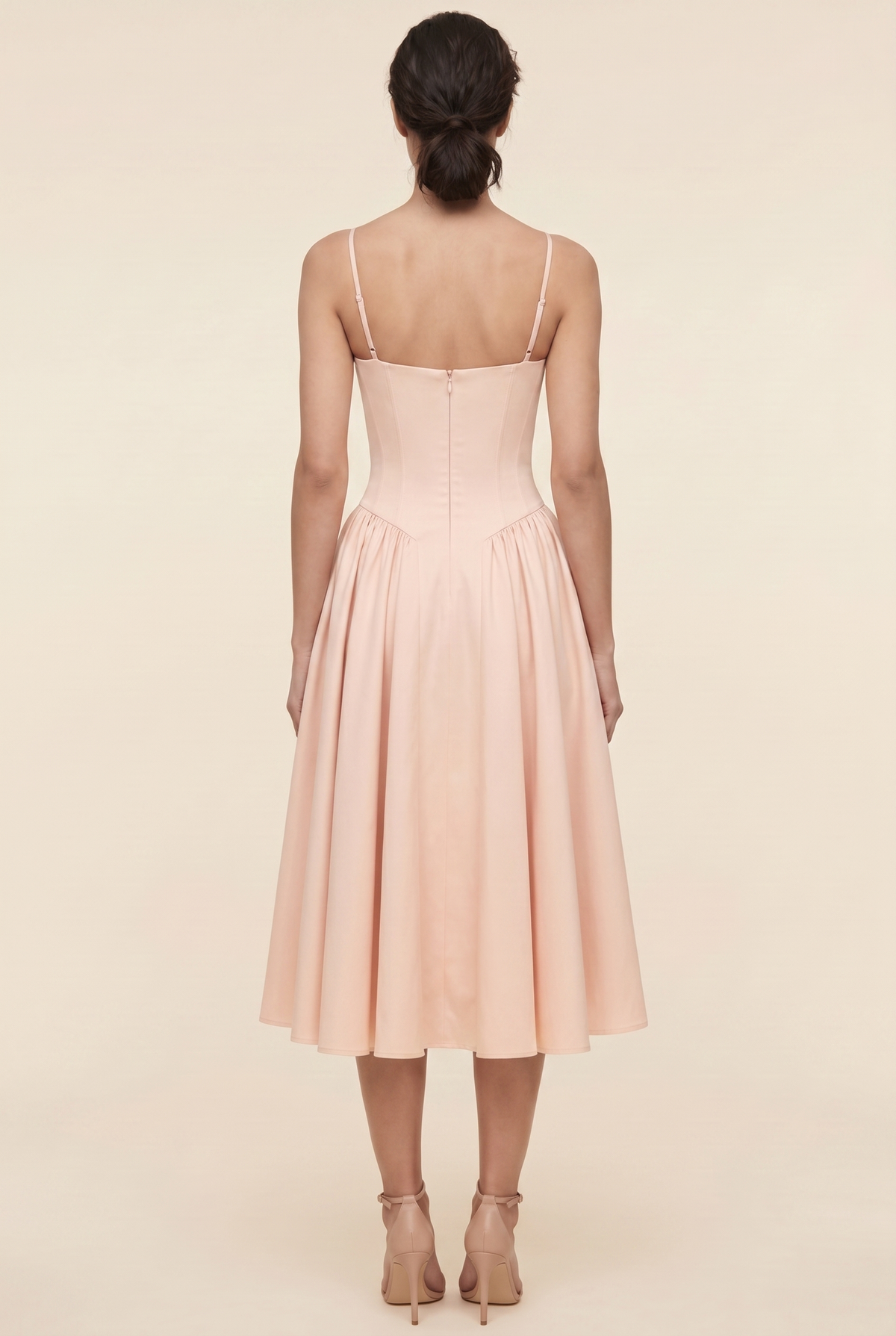 AILSA | SWEETHEART MIDI DRESS - Blush