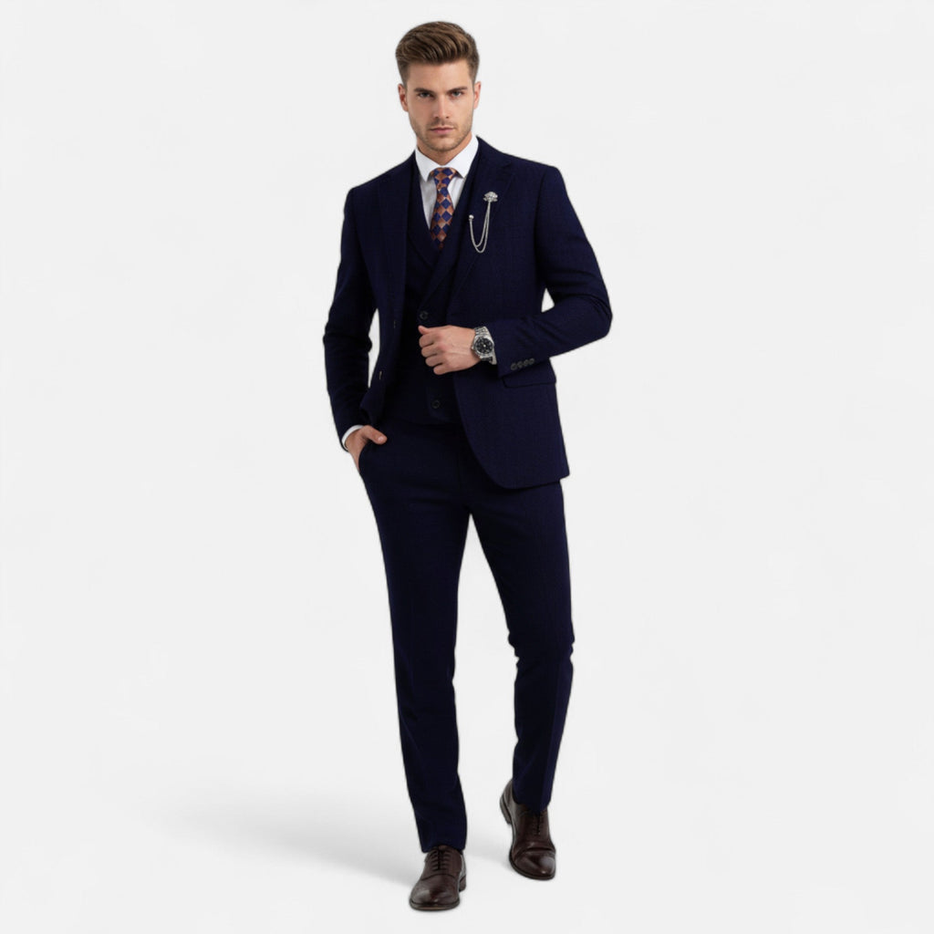 ALDEN | HERRINGBONE THREE-PIECE SUIT
