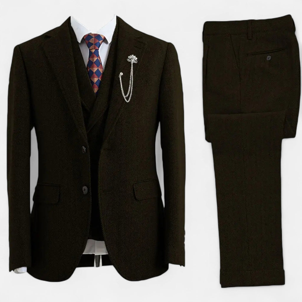 ALDEN | HERRINGBONE THREE-PIECE SUIT