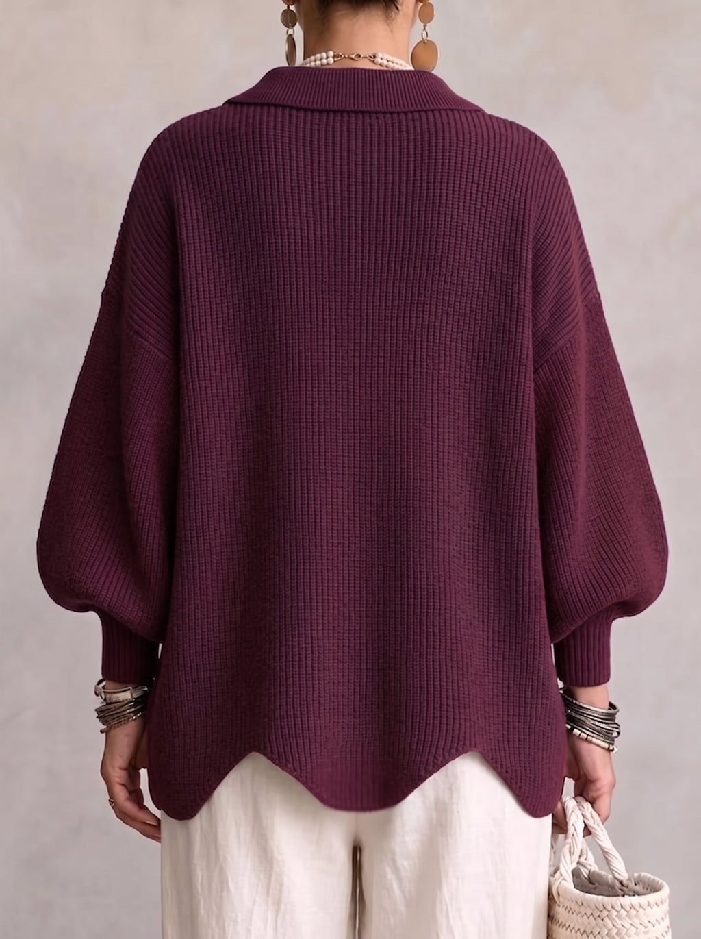 ALESSA | COLLARED KNIT TOP