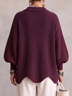 ALESSA | COLLARED KNIT TOP