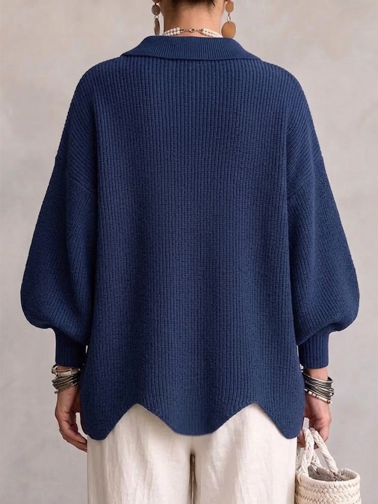 ALESSA | COLLARED KNIT TOP